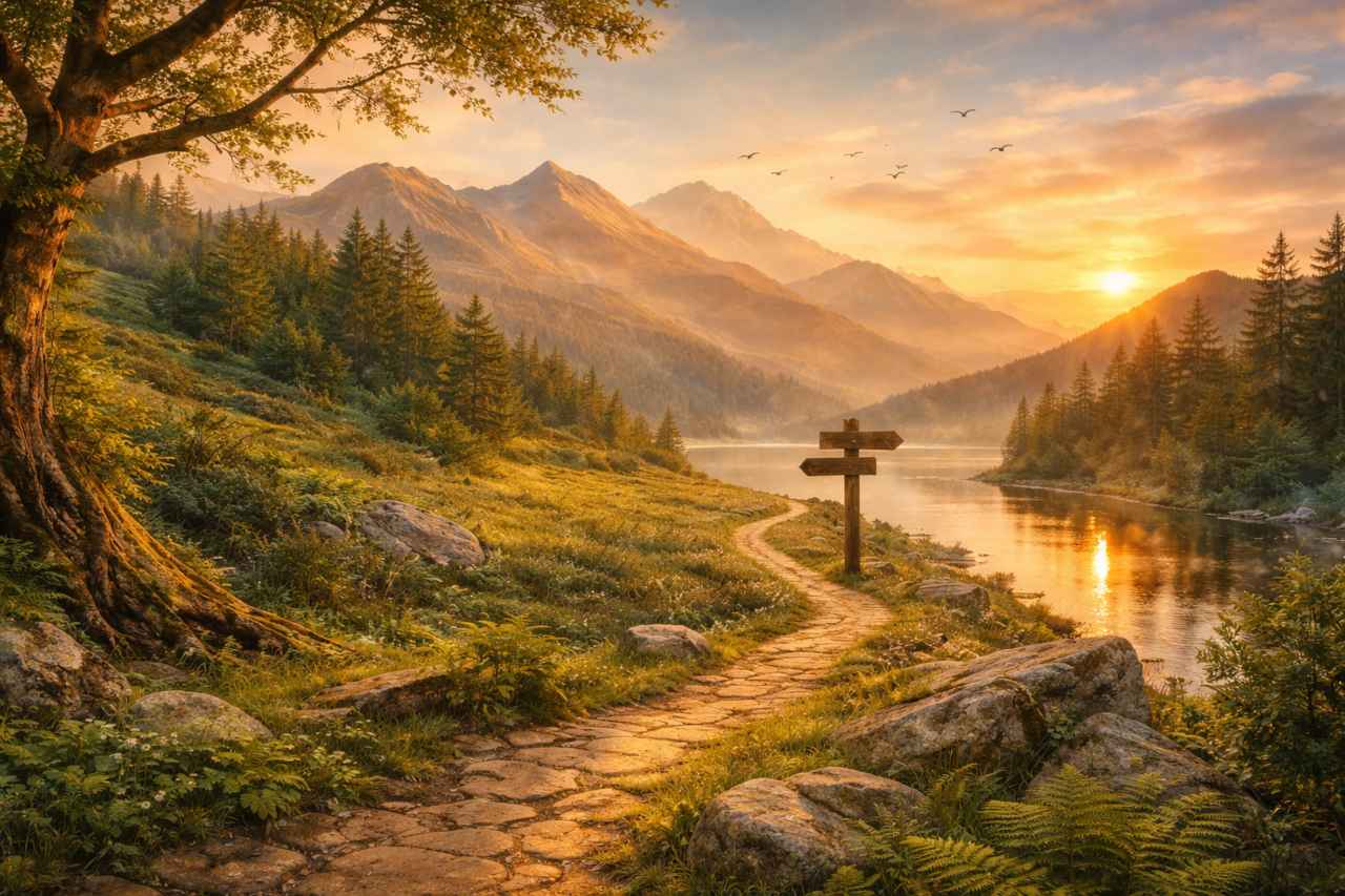 Elämänpolku: määrittely ja suunta. Missä olet nyt? Tee rehellinen elämäntarkastus — tunnista nykytilasi, aseta suunta ja ota askel, joka vie sinut eteenpäin.